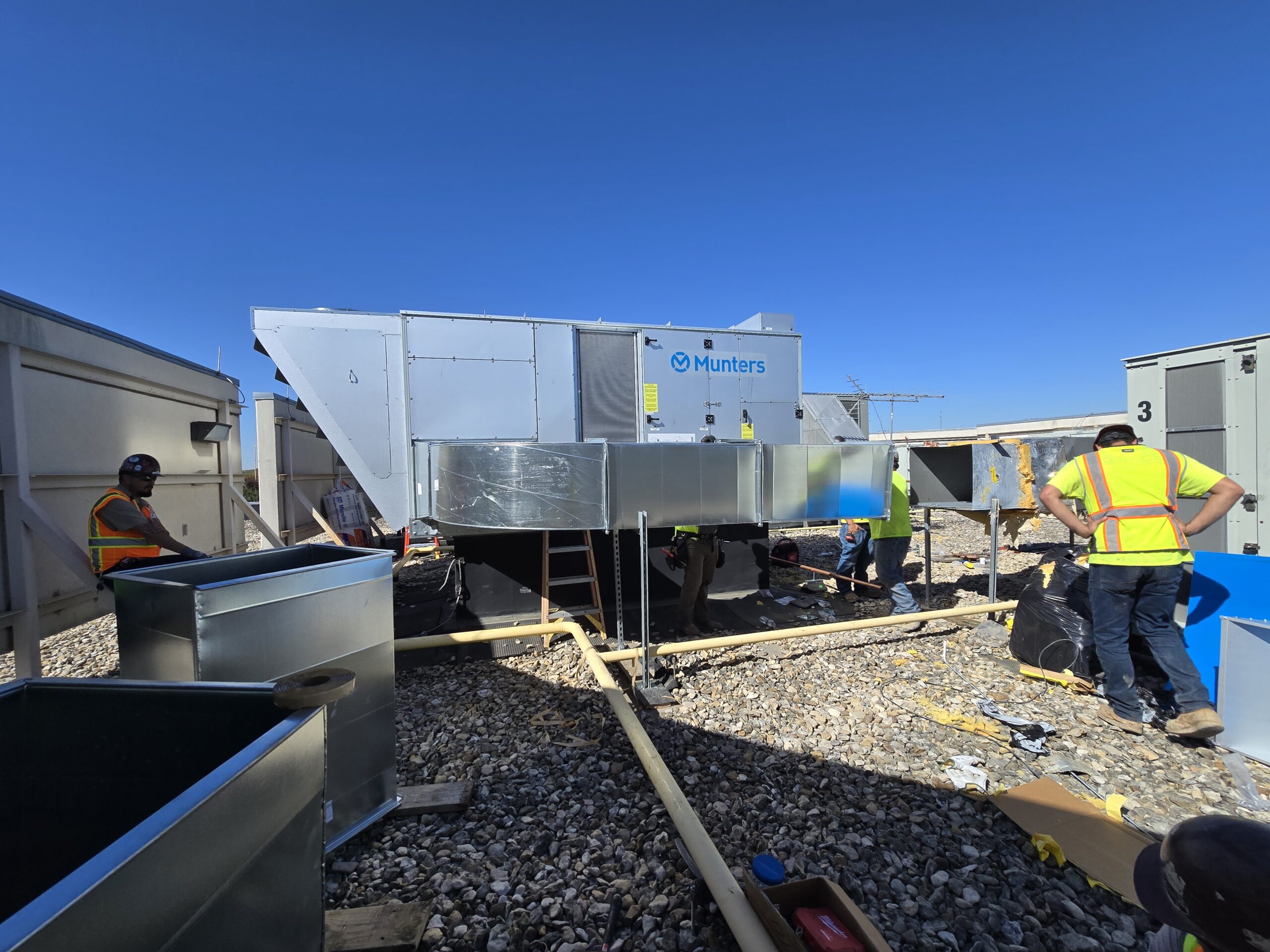 Generator installed on roof